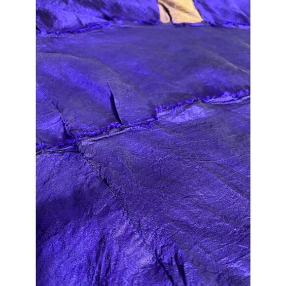 Silk Strapless Tiered Dress Purple/Eggplant Iridescent Size S/M - Picture 14 of 16